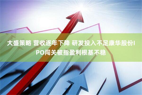 大盛策略 营收逐年下降 研发投入不足康华股份IPO闯关被指盈利根基不稳
