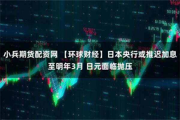 小兵期货配资网 【环球财经】日本央行或推迟加息至明年3月 日元面临抛压