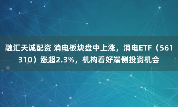 融汇天诚配资 消电板块盘中上涨，消电ETF（561310）涨超2.3%，机构看好端侧投资机会